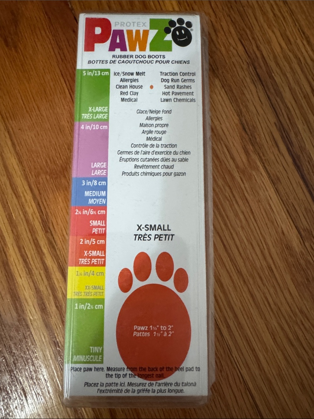 Orange Rubber Dog Boots - X-Small